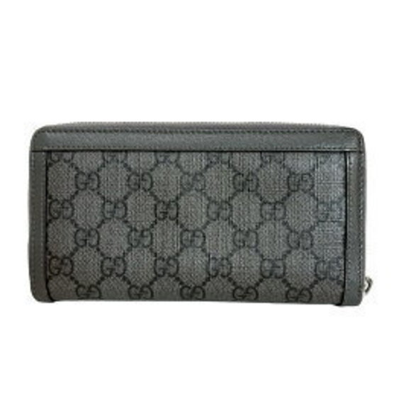 Gucci Gray Zip Black Offdia Leather Wallet - Picture 2 of 5